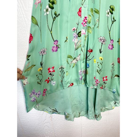 PARKER Raven Turquoise Floral Maxi Dress SIZE 4 - Picture 4 of 10